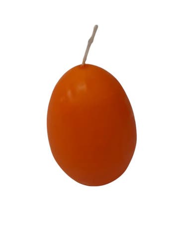 Eikaars Eierkaarsen Saffraanoranje 65x45 mm per stuk, Ophalen of Verzenden, Nieuw