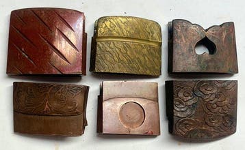 6 versierde habaki voor katana, zwaard, wakizashi en tanto, Antiek en Kunst, Antiek | Overige Antiek