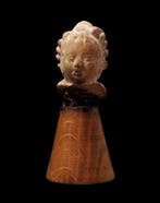 Oud-Egyptisch - Hoofd van Harpocrates in keramiek -