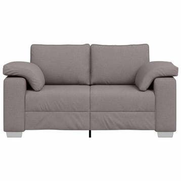 vidaXL Loveseat Taupe 160 cm Stof, Verzenden, Nieuw, Stof, 150 tot 200 cm