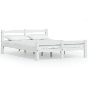 Houten Bed 140x200cm - Modern | Laatste Stuk! 54% Korting, Huis en Inrichting, Gebruikt, Wit, Tweepersoons, 200 cm