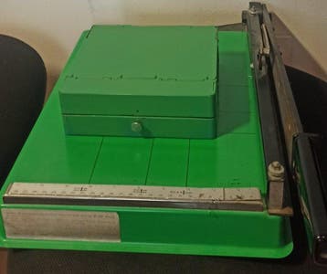 Werkgereedschap - papierknipmachine en index, Antiek en Kunst