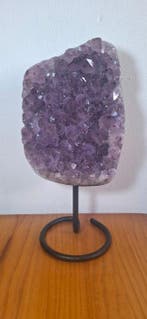 amethist paarse amethistkwarts - Hoogte: 32 cm - Breedte: 16
