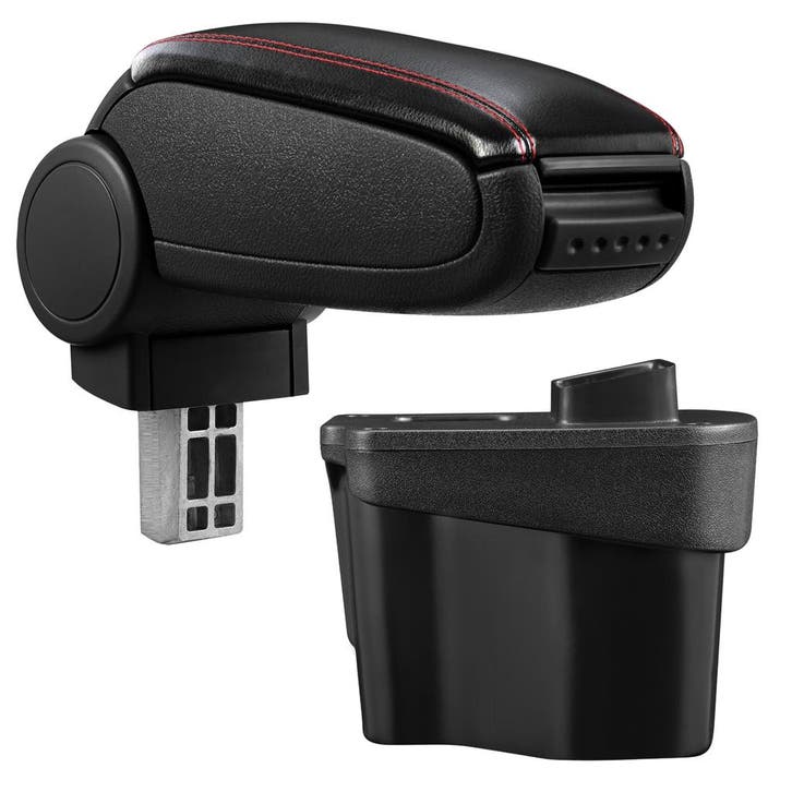 Armsteun Kia Rio III UB 2011-2017 kunstleer zwart rood stiks, Auto diversen, Auto-accessoires, Verzenden