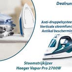 Stoomstrijkijzer Haeger Vapor Pro 2700W, Witgoed en Apparatuur, Strijkijzers en Strijkplanken, Verzenden, Nieuw, Strijkijzer met snoer