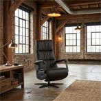 Leren relaxfauteuil met hartbalans Core - Toledo Nero, Huis en Inrichting, Fauteuils, Bohemian, Industrieel, Modern, Scandinavisch
