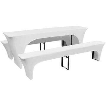 vidaXL Hoes voor biertafel en banken 225x50x80 cm stretch, Verzenden, Nieuw
