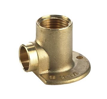 Koper soldeer messing muurplaat, binnendraad -22 mm x ¾, Verzenden, Nieuw