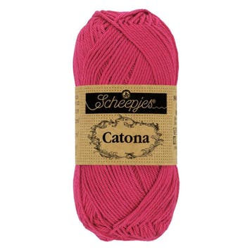 Scheepjes Catona 25g - 413 Cherry - Haakgaren / Breigaren, Ophalen of Verzenden, Nieuw, Breien of Haken, Wol of Garen