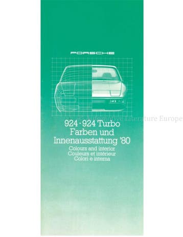 1980 PORSCHE 924 | 924 TURBO KLEUREN EN INTERIEUR BROCHURE, Nieuw, Porsche, Author