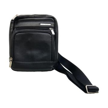 Samsonite - notebook tas - crossbody- leer - zwart, Ophalen of Verzenden, Nieuw