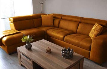Bankstel Harderwijk - rechte banken - Goud, Huis en Inrichting, Nieuw, Stof