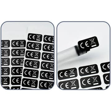 Merkloos CE Markering Sticker - Rechthoekig - Zwart - 20..., Ophalen of Verzenden, Nieuw