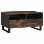 vidaXL Salontafel Walnotenhout 80 x 54 x 40 cm Bewerkt hout, Verzenden, Nieuw, 50 tot 100 cm, Minder dan 50 cm