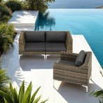 Modulaire rotan set Villanova Aluminium Set 1 2-zits - gemêl, Verzenden, Nieuw