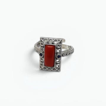 Koraal - Argento 925 - Ring - Italiaans vakmanschap