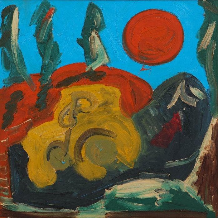 Wim Izaks (1950-1989) - Onderwater, Antiek en Kunst, Kunst | Schilderijen | Modern