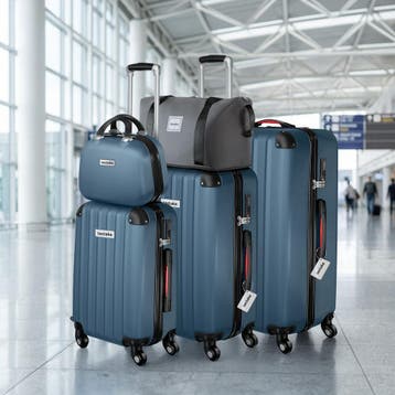 Kofferset Cleo harde schaal met TSA-slot en kofferweegschaal, Verzenden, Nieuw