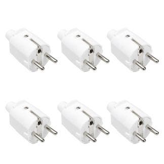 Schuko stekker | Q-link | 6 stuks, Doe-het-zelf en Verbouw, Elektra en Kabels, Verzenden, Nieuw