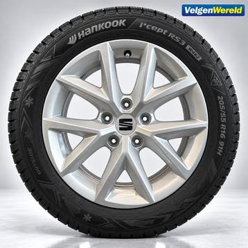 Seat Leon | 16 inch velgen + Hankook winterbanden | 1026-17, Gebruikt, 16 inch, Banden en Velgen, 205 mm