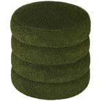 TRUUSK Ronde Teddyfleece Hocker - Draagkracht tot 120kg - Ø4, Verzenden, Nieuw