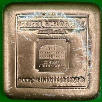 1 kilogram - Koper .999 - Geiger Edelmetalle, Germany -