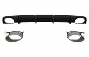 Achterbumper diffusor Audi A6 4G 2015-2018 RS6 Design Zwart, Ophalen of Verzenden, Nieuw