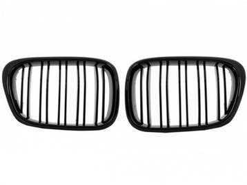 BMW E39 Dubbelspijls Nieren Grille Glans Zwart Set 1995-2003, Nieuw, Voor, BMW, Motorkap