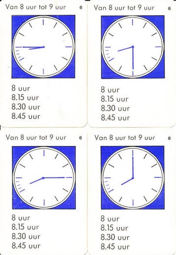 Kwartet klok kijken digitaal 6 Blauw (zie omschrijving), Verzenden, Nieuw