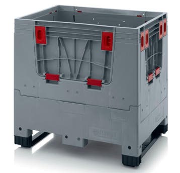 Opvouwbare palletbox 800x600x730mm met 4 inwerpluiken,, Ophalen of Verzenden, Gebruikt