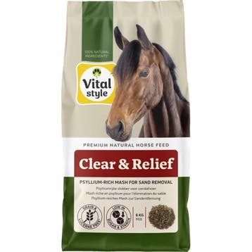 Vitalstyle Clear & Relief Psylliumrijke Paardenslobber 6 kg, Verzenden, Nieuw