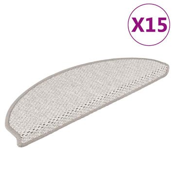 vidaXL Trapmatten zelfklevend 15 st sisal-look 65x21x4 cm, Verzenden, Nieuw