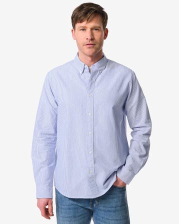 HEMA Herenoverhemd Scott blauw, Verzenden, Nieuw