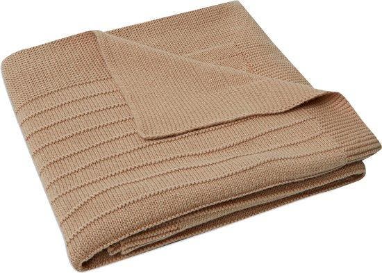 Jollein Baby Deken Ledikant Pure Knit - Biscuit - GOTS, Huis en Inrichting, Slaapkamer | Matrassen en Bedbodems, Verzenden