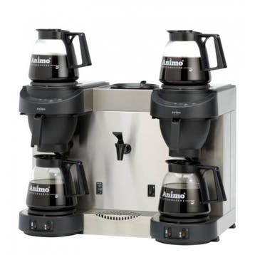 Animo Dubbele Koffieapparaat met Heetwaterdispencer, Verzenden, Nieuw in verpakking