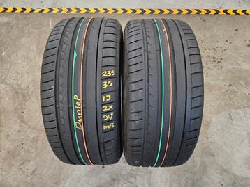 235/35/19 91Y DUNLOP ZOMERBANDEN 5,5MM PROFIEL 2X, Gebruikt, 235 mm, Band(en), Personenwagen