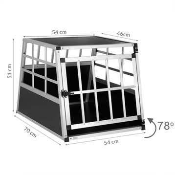 Hondentransportbox M 70x54x51cm Aluminium (Huisdieren), Dieren en Toebehoren, Verzenden, Nieuw