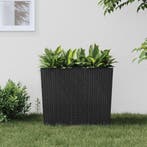 vidaXL Plantenbak met uitneembare bak rattan-look 12/44 L PP, Tuin en Terras, Bloembakken en Plantenbakken, Verzenden, Nieuw, Kunststof