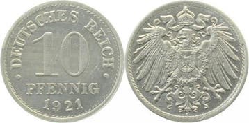Duitsland Probe 10 Pfennig 1921 Zink/alu plattiert J 299, Verzenden