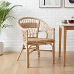 vidaXL Stapelstoel Naturel 60 x 60 x 81 cm Rattan, Huis en Inrichting, Stoelen, Verzenden, Nieuw, Bruin