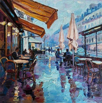 Néo Pablo - Reflections of Paris – 100% original Painting by