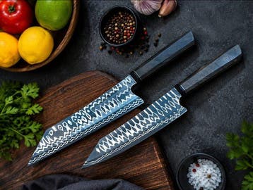 Keukenmes - Bunka - Handgemaakt Japans koper-gesmeed staal