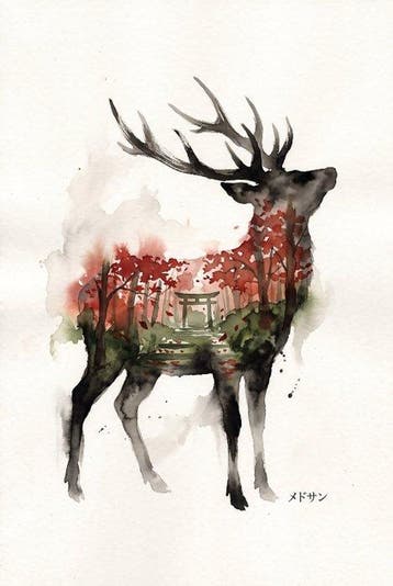 MEDSAN - Nara Sacred Deer () - UNIQUE WORK, Antiek en Kunst