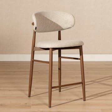 50% Korting: Barkruk Lara linnen taupe 70 cm, Huis en Inrichting, Ophalen, Zo goed als nieuw