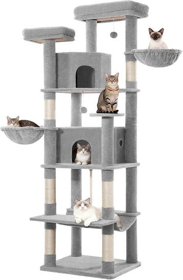 Krabpaal groot 216 cm, kattenboom XXL, krabpaal voor grote k, Verzenden, Zo goed als nieuw