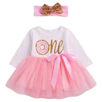 Eerste verjaardag Cakesmash set Sweet Cow 3-delig, Kinderen en Baby's, Verzenden, Nieuw, Meisje, Jurkje of Rokje