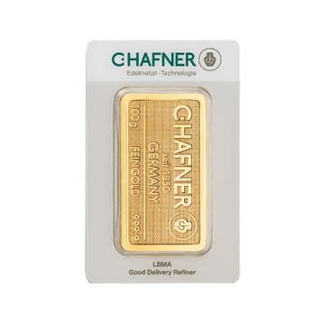 C. Hafner 100 gram goudbaar, Verzenden