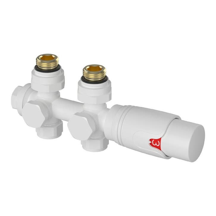 [neu.haus] Thermostaatkraan Gloppen voor radiatoren wit, Doe-het-zelf en Verbouw, Verwarming en Radiatoren, Verzenden