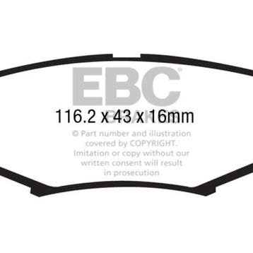 EBC 06-11 Dodge Nitro 3.7 Yellowstuff Rear Brake Pads, Ophalen of Verzenden, Nieuw