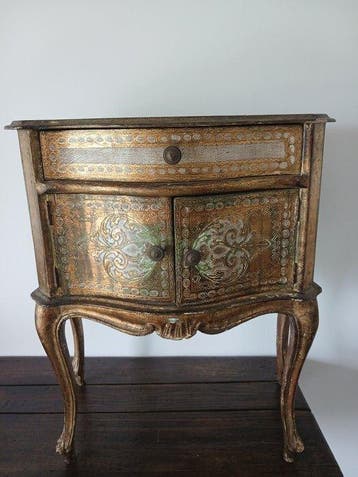 Kast - Verguld hout - Florentijns kastje - H : 68 cm